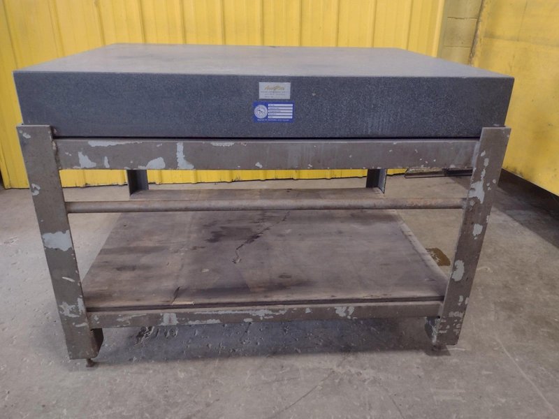 36&quot; x 48&quot; x 6&quot; ACCURITE BLACK GRANITE TABLE: STOCK #18812