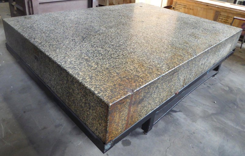 80&quot; x 108&quot; Tru-Stone Granite Surface Plate, 13&quot; Thick, Grade A, Stand