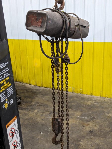 2-TON C&amp;M ELECTRIC HOIST 110V SINGLE PHASE: STOCK #19861