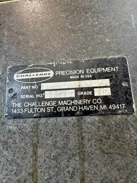 96&quot; X 48&quot; X 10&quot; GRANITE SURFACE PLATE W/ STAND. STOCK # 0881125.