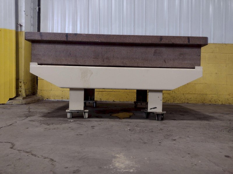 72 X 48&quot; X 12&quot; 4 LIP PINK GRANITE SURFACE PLATE WITH STAND: STOCK 17346