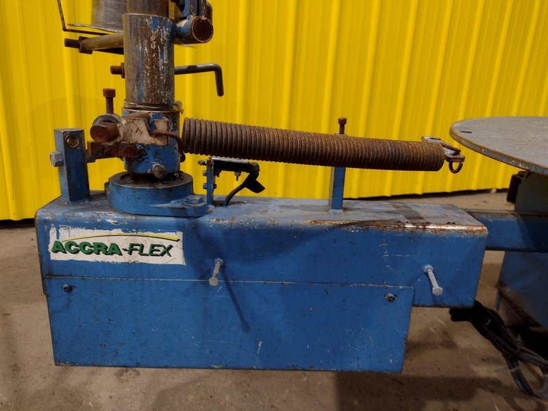 5,500 LBS X 48" AWC (ACCRA-WIRE CONTROLS) MODEL #F-200AF HORIZONTAL PALLET TYPE POWERED DE-COILER REEL: STOCK #19267