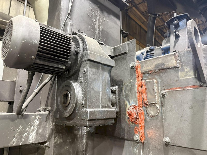 6 CU FT WHEELABRATOR MODEL #WTB-6.0 RUBBER BELT TUMBLE TYPE SHOT BLAST MACHINE: YOBRO #24278