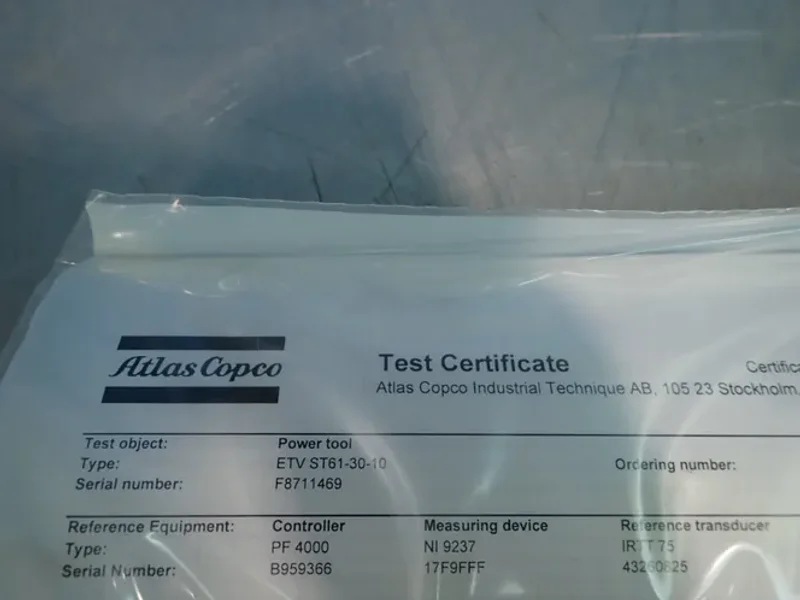 ATLAS COPCO NUTRUNNER  -  8433202392 / ETV ST61-30-10