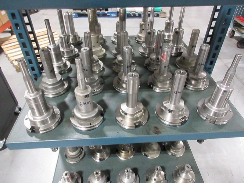 Command Heavy-Duty 95 Pocket CAT50 Tool Rack W/ Erickson CAT50 Hydraulic Tool Holders (55) Mostly Metric- Auction Item