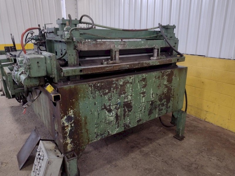 54" X 10 GAUGE DALLAS AIR FEED WITH EDWARDS SHEAR CUT TO LENGTH LINE: STOCK 15968