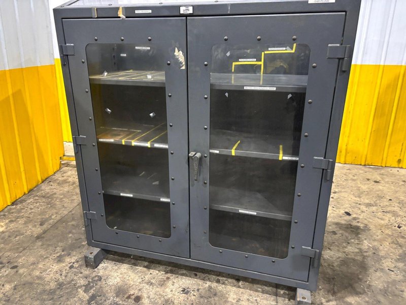 STRONGHOLD MODEL #55-LD-243-BL-SL-SRPG HEAVY DUTY CABINET W/ SEE-THROUGH DOORS: YOBRO #24115