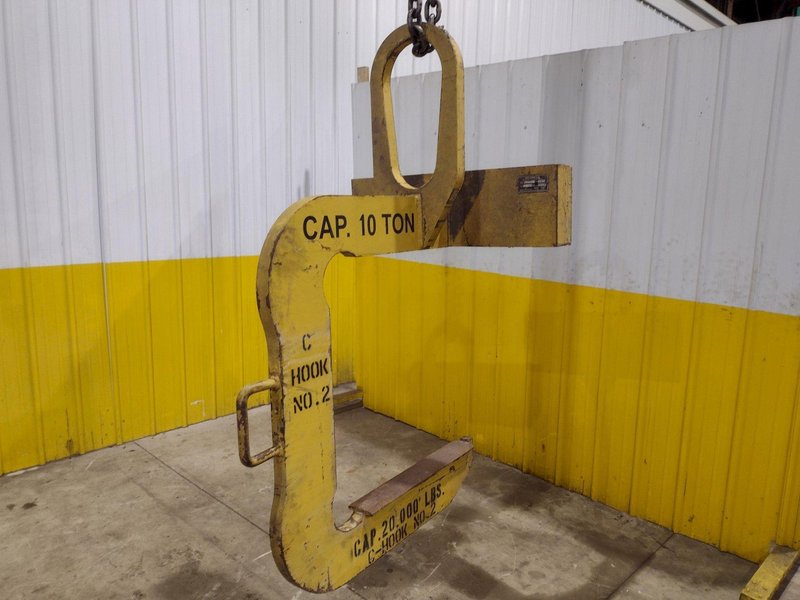 10 TON X 40&quot; WIDE MAZZELLA C-HOOK CRANE COIL LIFTER: STOCK #23568