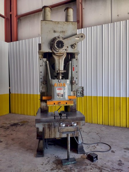 165 TON AIDA MODEL #PC-15(2) MECHANICAL CRANK GAP FRAME PRESS  7.8" STROKE : YOBRO #25990
