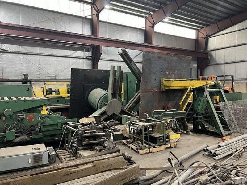 48" x .312" x 30,000# Loopco Slitting Line w/3 Heads Stock # 14255