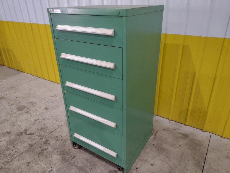 5 DRAWER VIDMAR INDUSTRIAL STORAGE CABINET 30" X 27.5" X 59": STOCK #21373 (60 AVAILABLE)