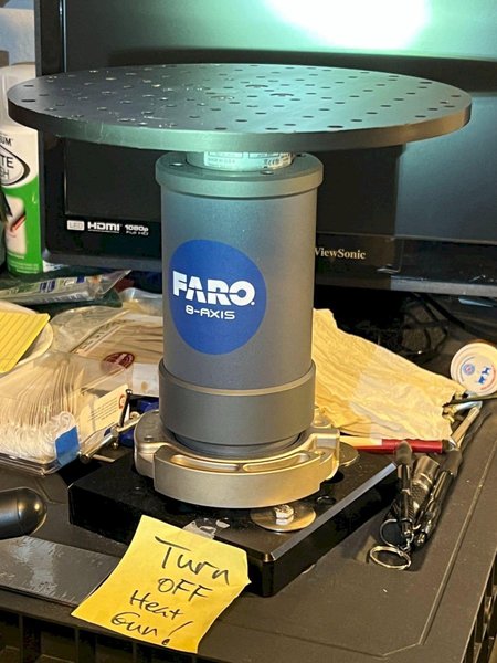 FARO QuantumE V2 2.5m 7-Axis Arm with PRIZM LLP HD and 8-Axis Rotary Table – 2021 System, Full Accessories