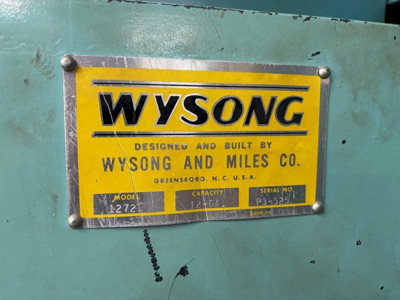 12 Ga. x 6&#039; WYSONG MECHANICAL SHEAR MODEL 1272