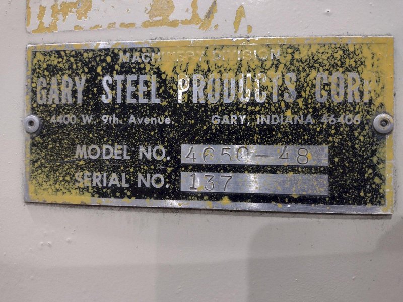 48″ X 7 ROLL GARY MODEL 4650-48 POWER STRAIGHTENER