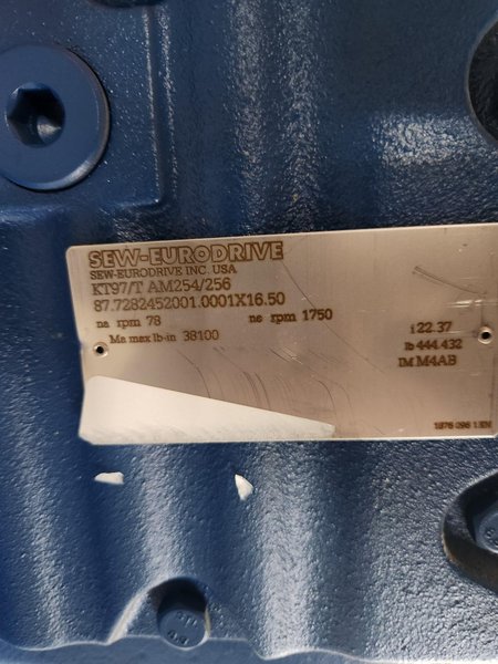 SEW EURODRIVE GEARMOTOR KT97/T AM254/256 USED