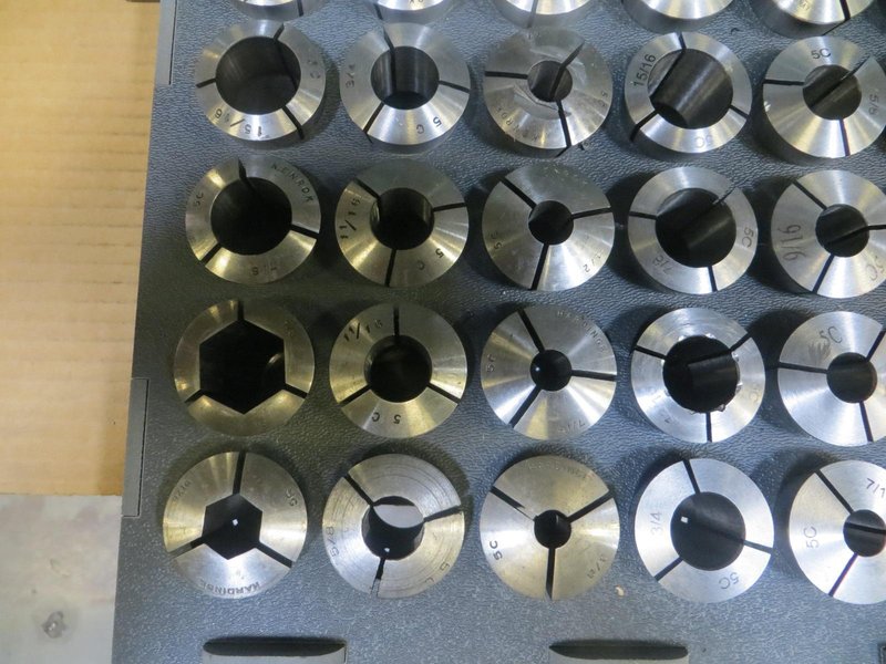 5C Collets w Storage Rack - Including Hardinge and Lindex- Auction Item