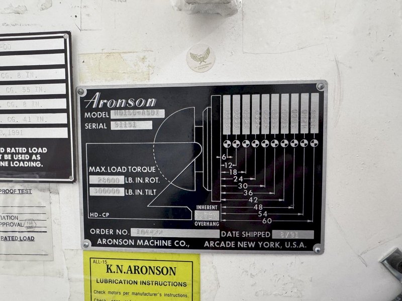 16,000 LB ARONSON MODEL # HD160-ASDI POSITIONER: STOCK #81013