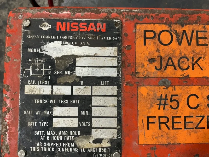 NISSAN 4500 LBS ELECTRIC WALKIE PALLET JACK  -  EWPN40