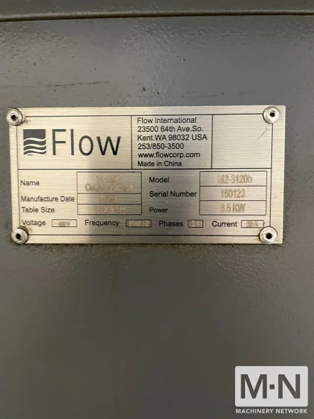 2015 FLOW MACH 2 2031B CNC Waterjet Cutting Machine