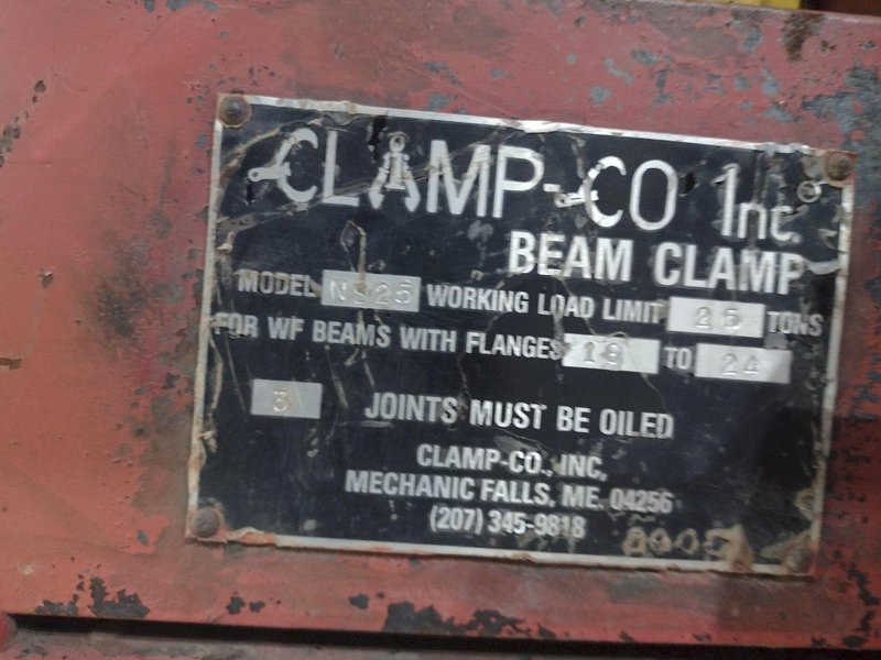 25 TON (50,000 LBS) CLAMP-CO MODEL #NS25 BEAM LIFTING CLAMP: YOBRO #24843