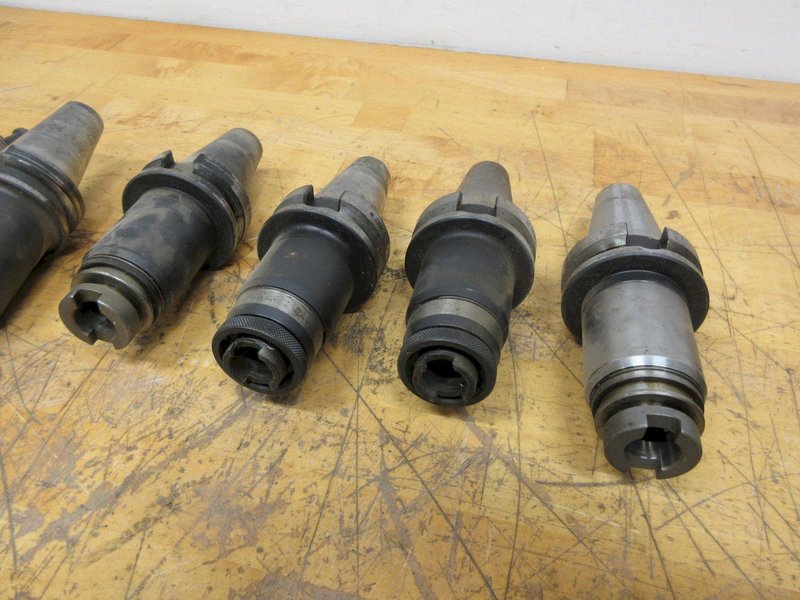 CAT40 &amp; BT40 Tool Holders, (2) CAT40 Tap Collet Holders, (4) BT40 Tap Collet Holders, (2) BT40 Thread On Shell Mill Holders- Auction Item