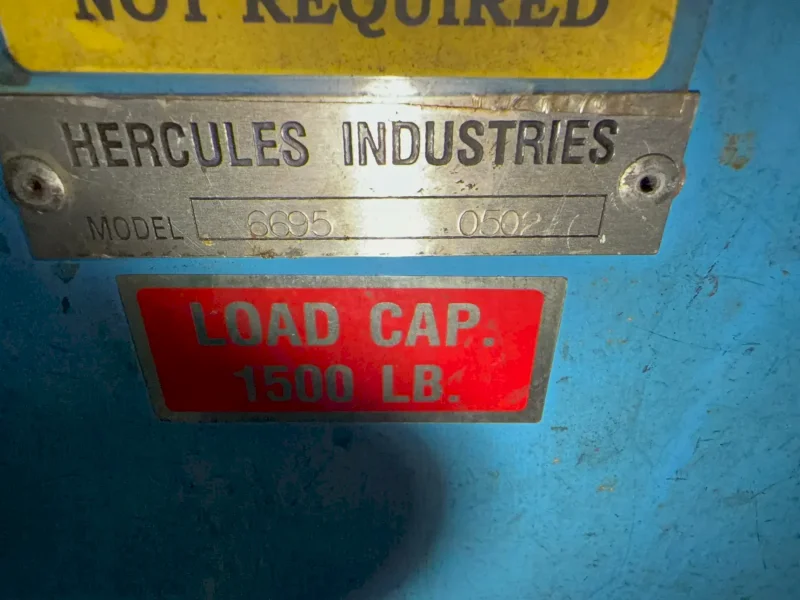 HERCULES 1500 LBS HYDRAULIC DUMPER