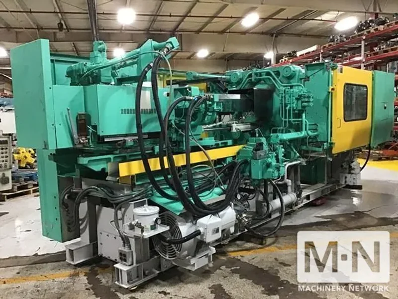 310 TON 41 OZ TOSHIBA MODEL ISGS310WV10-19B INJECTION MOLDING MACHINE MFG 2001