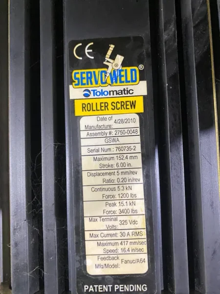 MILCO 665-12009-02 Pinch-Type Weld Gun USED