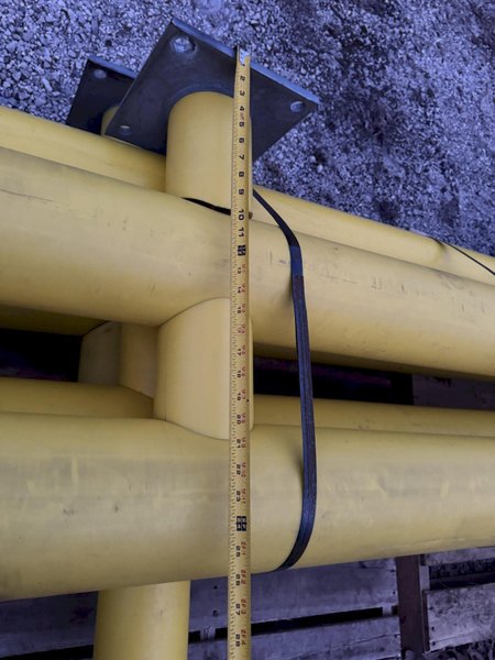 (42) 10' LONG x 26" HIGH IDEAL SHIELD TWO LINE PLASTIC COATED HEAVY DUTY GAURDRAIL BARRIER: YOBRO #24873