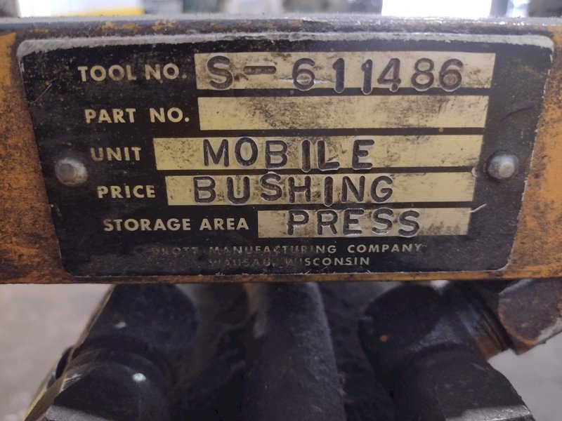 3&quot; DROTT MOBILE HYDRAULIC BUSHING / TRACK PINS PRESS WITH TOOLING: STOCK #19036