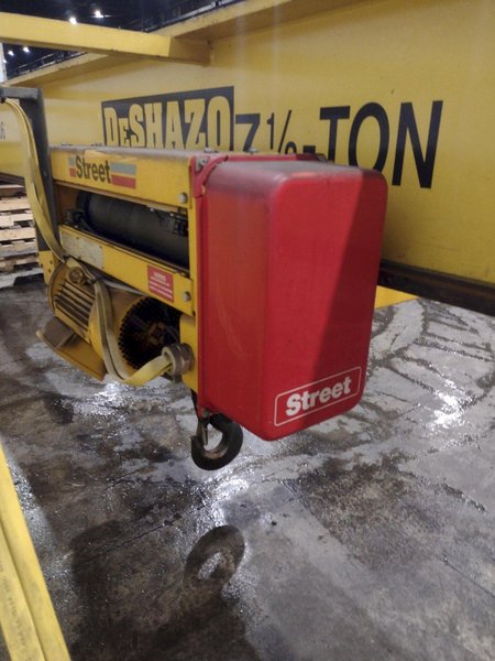 7.5 TON DESHAZO SINGLE GIRDER TOP RUNNING BRIDGE CRANE WITH STREET HOIST: YOBRO 24991