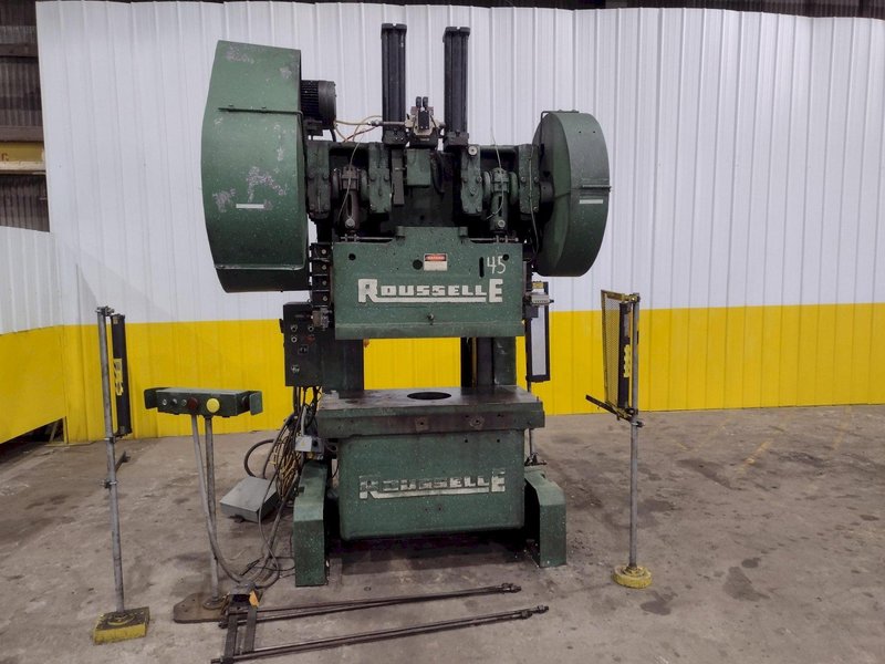 80 TON ROUSSELLE MODEL #8B-48 GAP FRAME PUNCH STAMPING PRESS, 6" STROKE: STOCK #20727