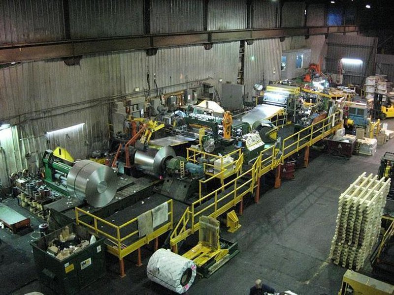 60” x .135” x 50,000 Lbs. Cincinnati/Herr-Voss Slitting Line. STOCK #0999625
