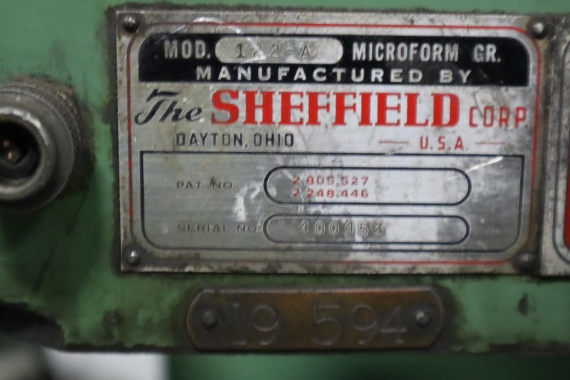 Sheffield 122A Micro-Form Grinder - Not Operational- Auction Item