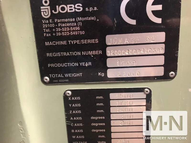 Used 1999 JOBS JOMACH 32 | Vertical Machining Centers