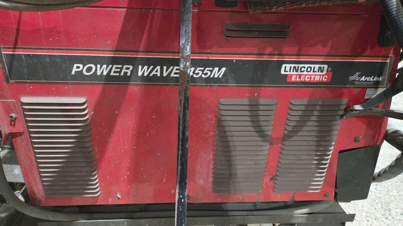 Lincoln Electric PowerWave 455M w/ Controls, Wire Feeder and Cooler USED