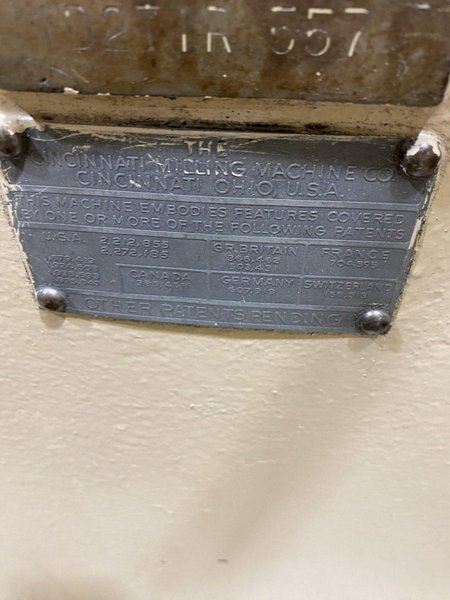 CINCINNATI TOOL &amp; CUTTER GRINDER. STOCK #0417423.