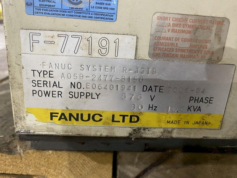 FANUC – R-2000iA/200T w/ R-J3iB Controls PARTS ONLY