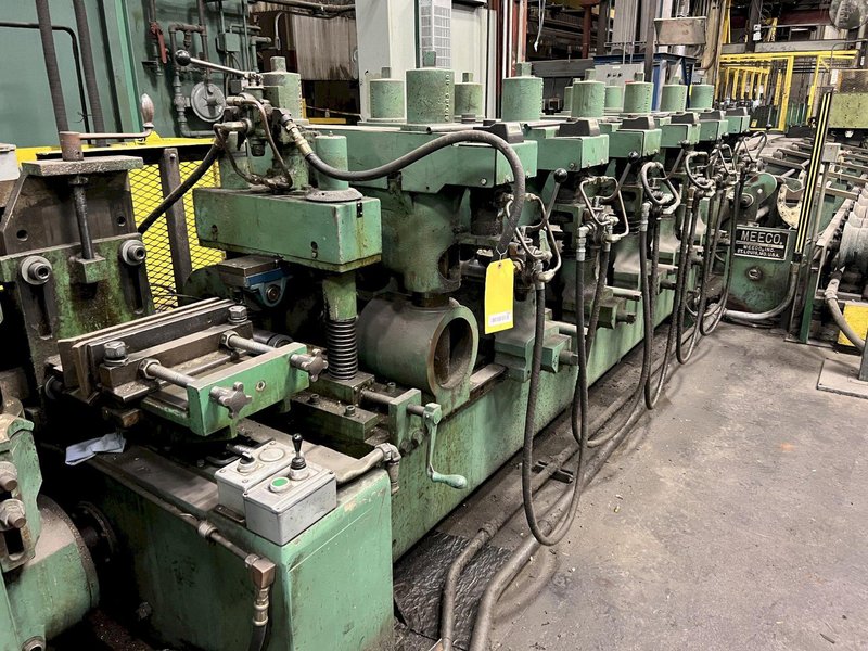 12 ROLL MEECO MODEL #12-12-TPVC (HD3) 2-PLANE SHAPE, ROD &amp; FLAT STOCK ROTARY STRAIGHTENING &amp; CHAMFER SYSTEM: STOCK #18428