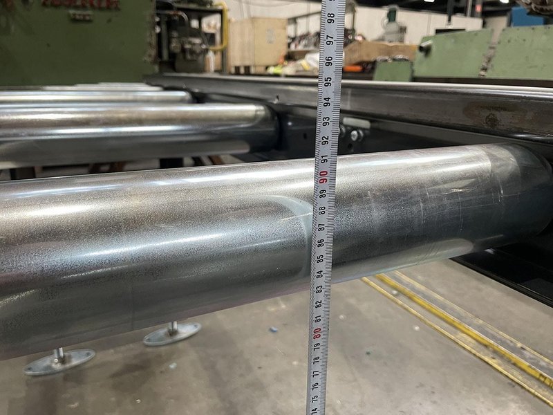 ZM 6 + 6 meter rollerconveyors with manual backgauge