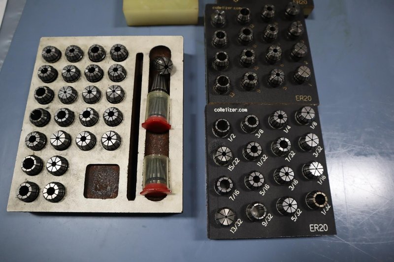 Assorted ER20 Collets &amp; Rack- Auction Item