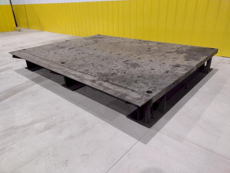 92&quot; X 120&quot; HEAVY DUTY STEEL SURFACE PLATE LAYOUT TABLE: STOCK #19730
