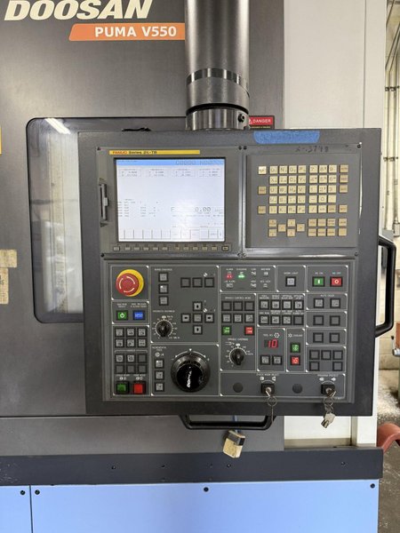 Used 2008 DOOSAN Puma V550 CNC Vertical Turret Lathe For Sale