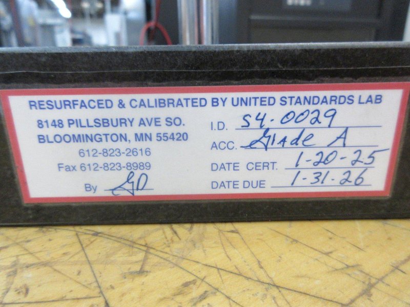 Granite Suface Plate Height Stand- Auction Item