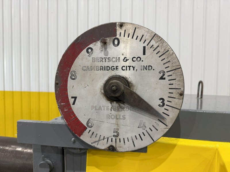 10&#039; X 1/4&quot; BERTSCH MODEL #7A INITIAL PINCH 3 ROLL MECHANICAL PLATE BENDING ROLL: YOBRO #23745