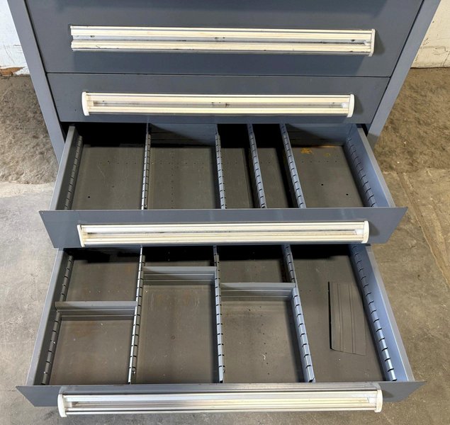 Vidmar Storage Cabinet, 10 Drawer, 30"W x 27-3/4"D x 59"H