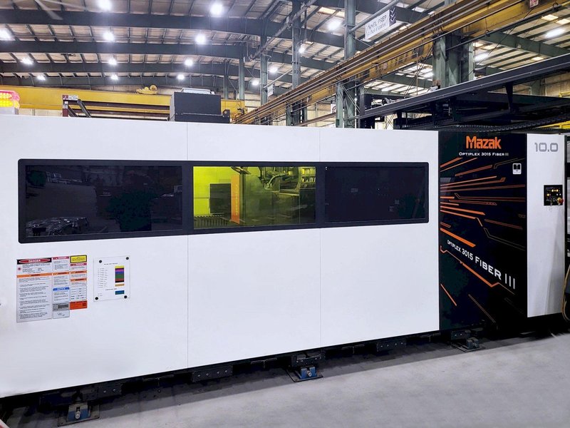 Mazak Optiplex 3015 10 KW Fiber III Laser Cutting Cell