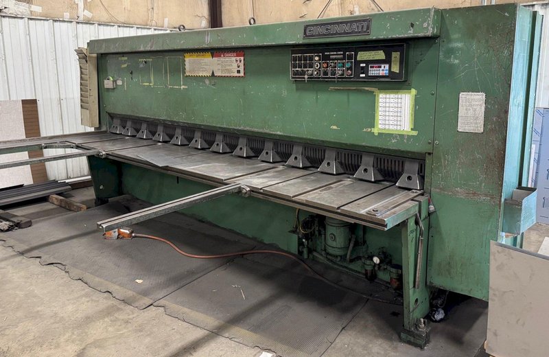 12' x 1/4" Cincinnati Hydraulic Shear No. 250, 36" FOPBG, Clean