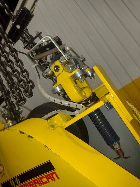 TC AMERICAN CRANE RUBBER WHEEL POWERED TRACTOR DRIVE TROLLEY &amp; HOIST CARRIER, NEW IN CRATE: YOBRO #24827