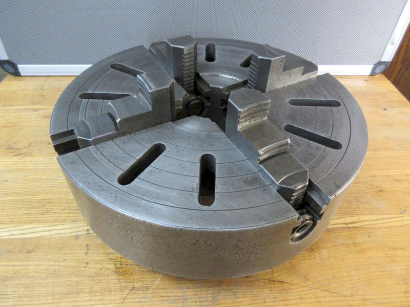 Kitagawa 16" Independent 4-Jaw Lathe Chuck, D1-6 Camlock Mounting, Hardened Step Jaws